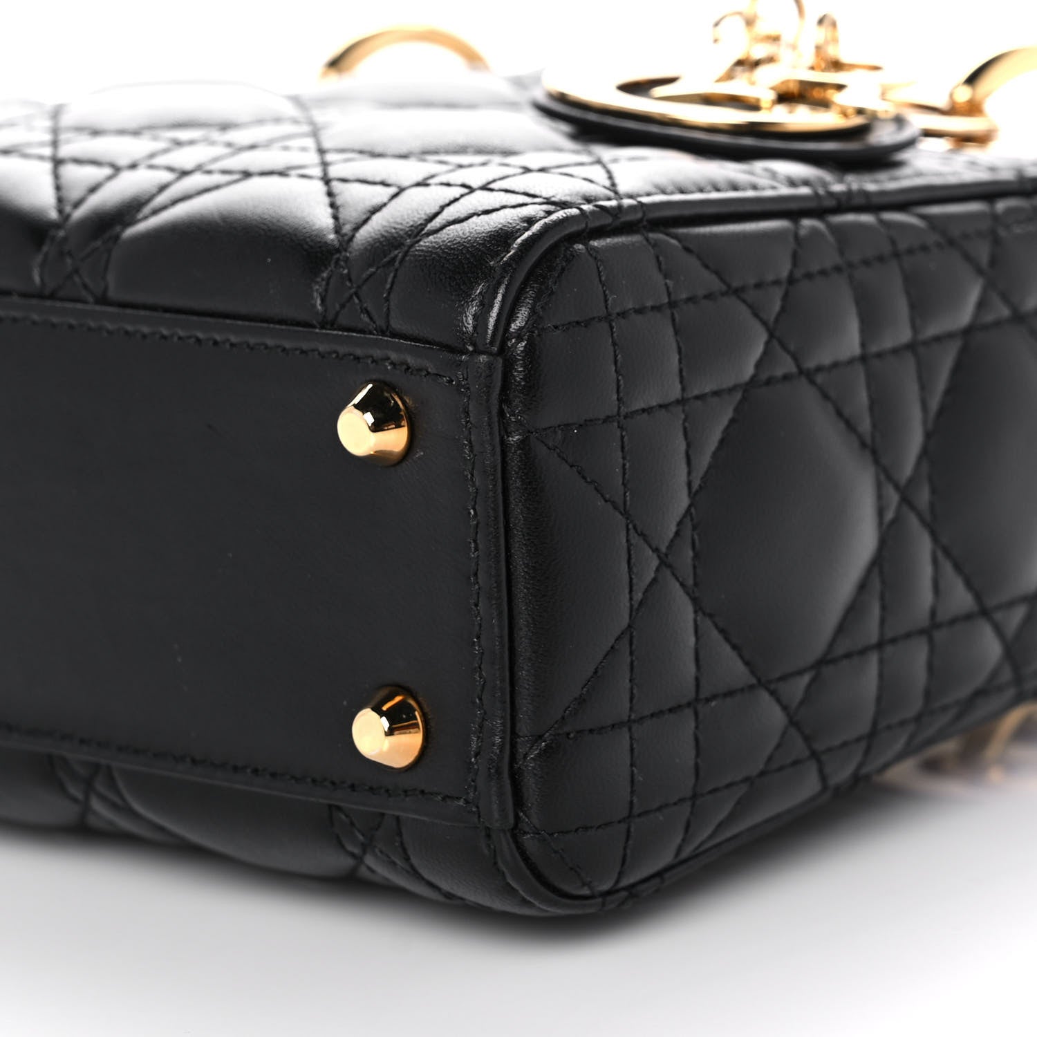 Christian Dior Lambskin Cannage Mini Lady Dior Black 13 of 21