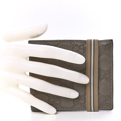 Gucci Guccissima Card Case Wallet Grey 2 of 14