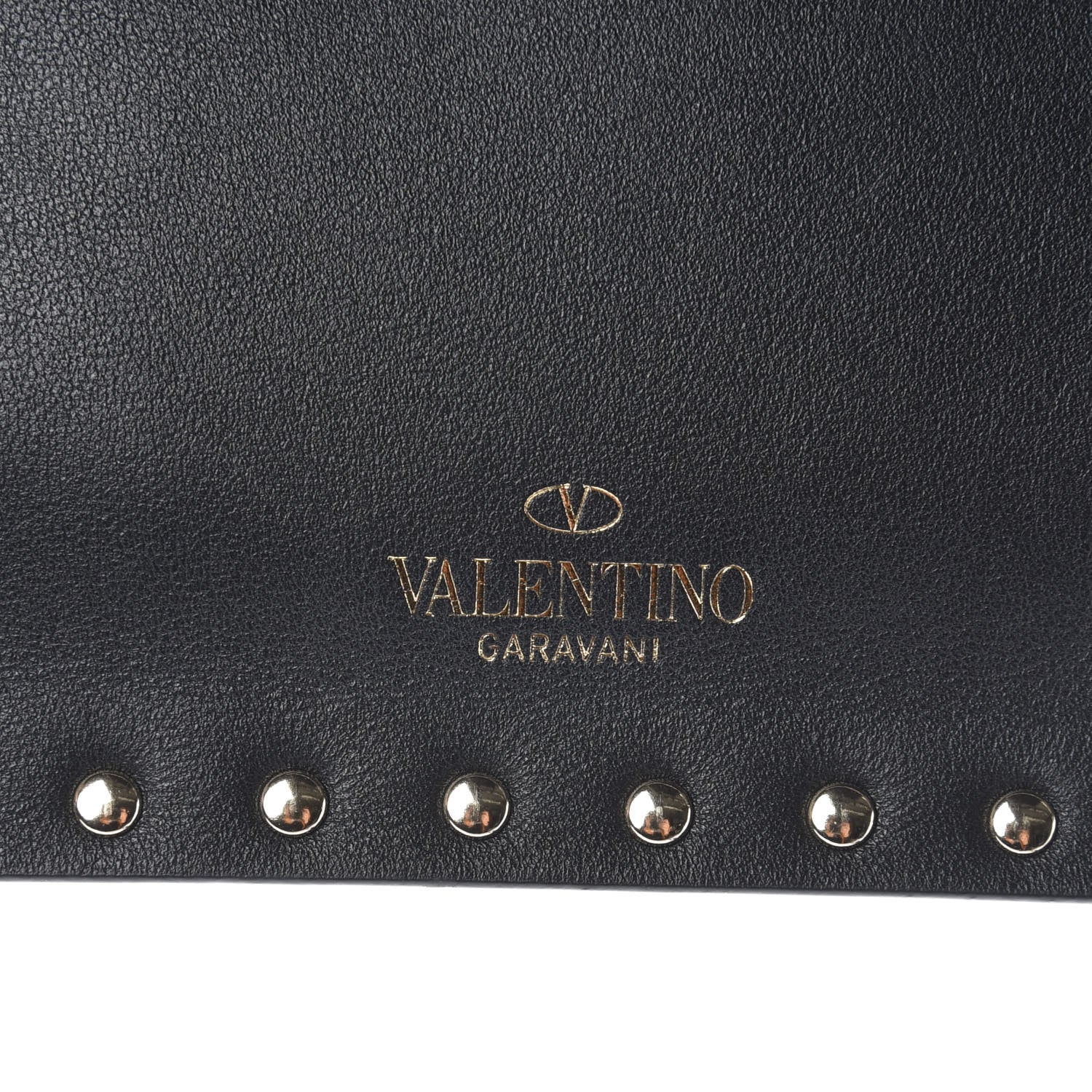 Valentino Garavani Vitello Large Rockstud Zip Pouch Black 7 of 7