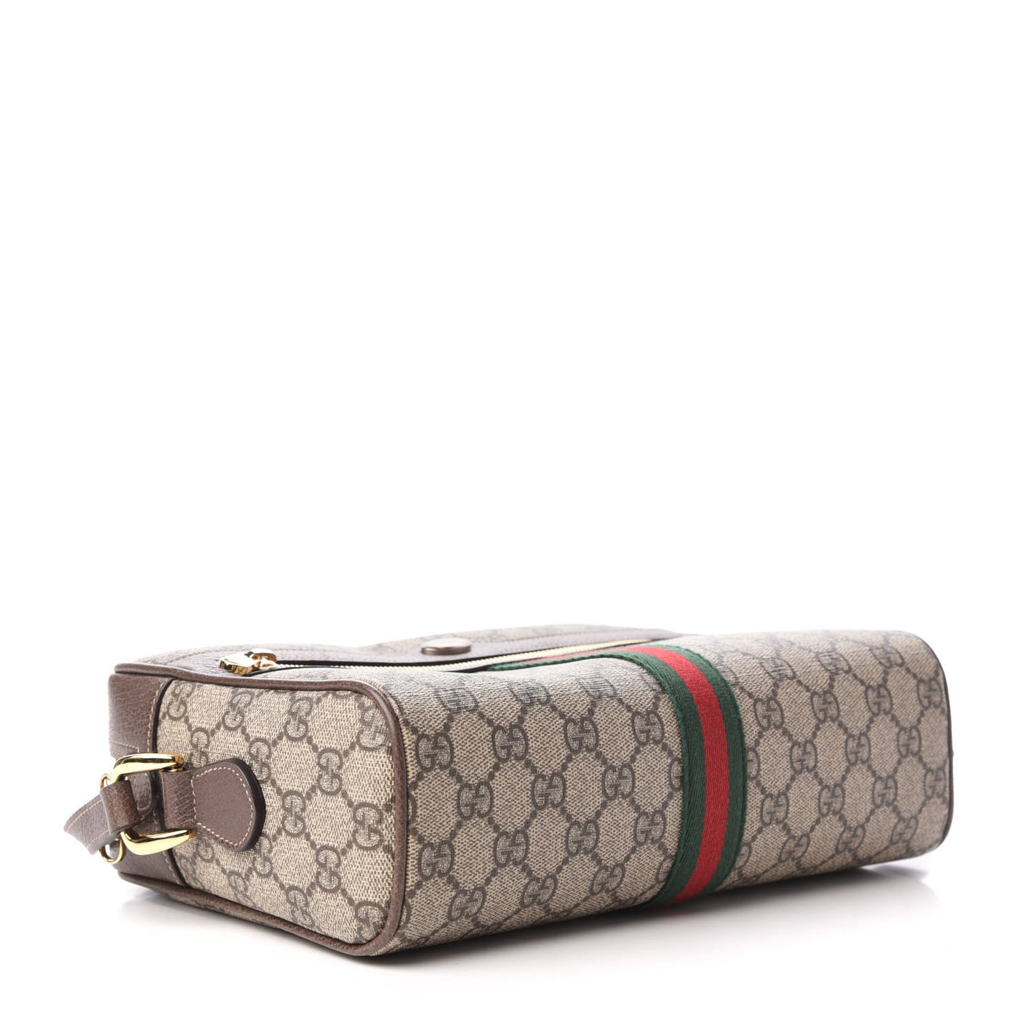 GG Supreme Monogram Web Small Ophidia Shoulder Bag Brown