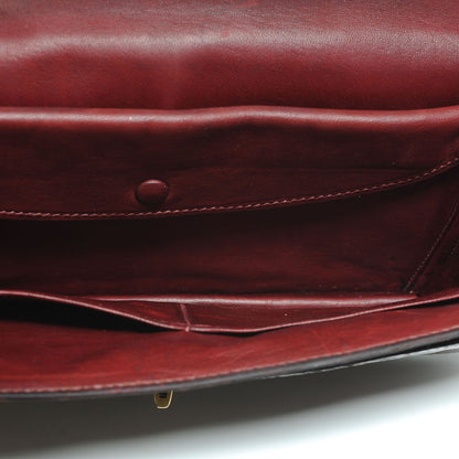 Hermes Porosus Crocodile Sac Chaine d Ancre Bordeaux 5 of 6