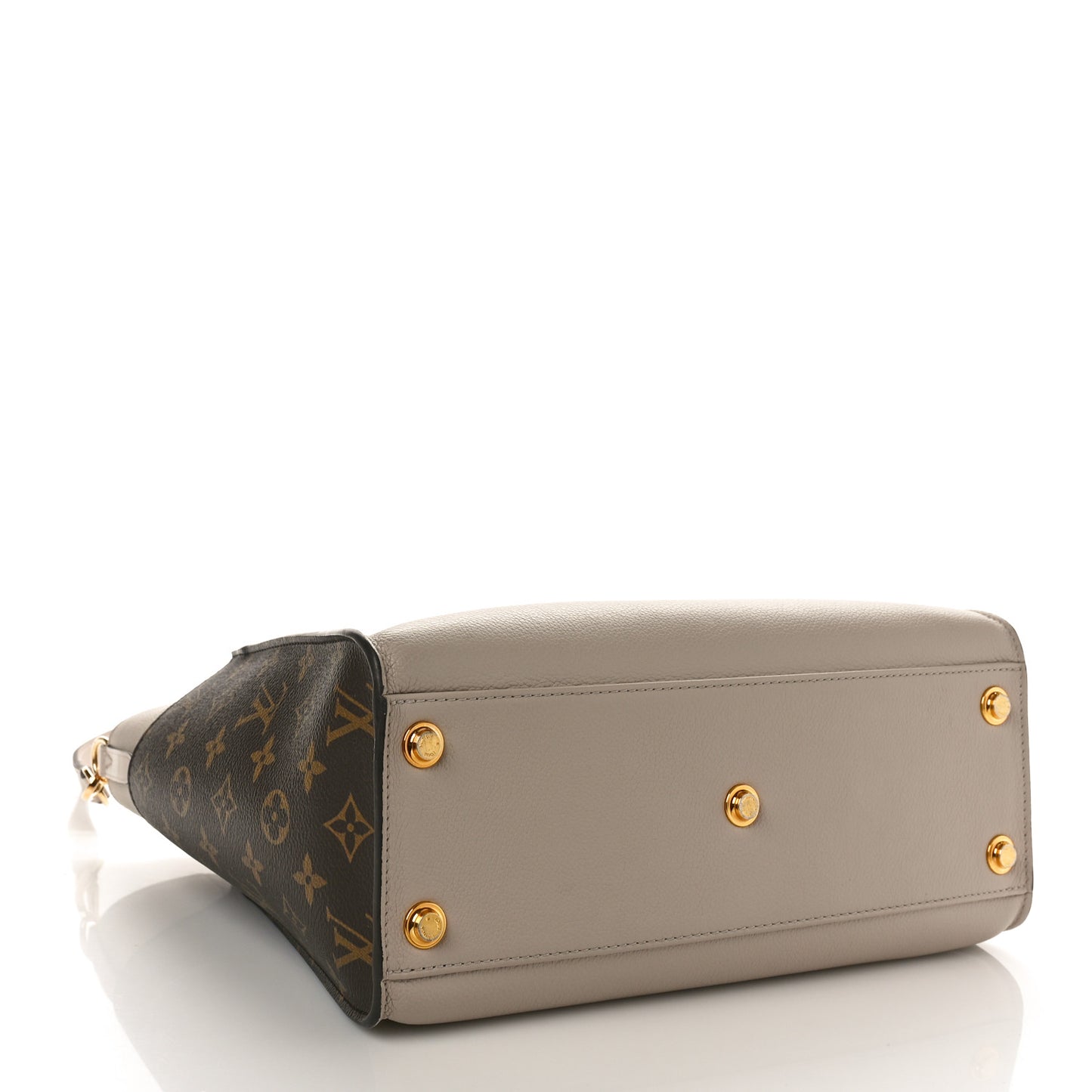 Calfskin Monogram On My Side MM Greige