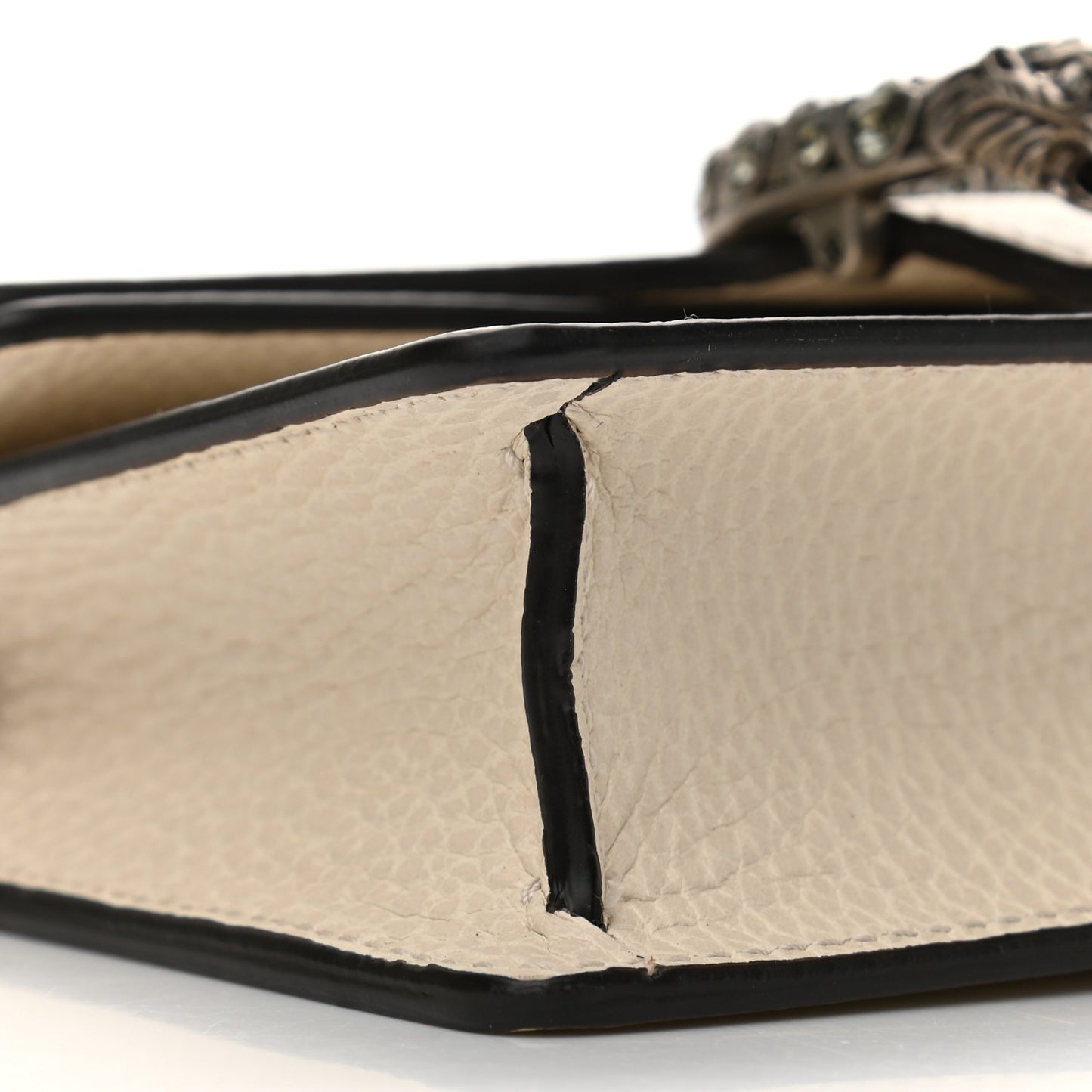 Dollar Calfskin Crystal Super Mini Dionysus Shoulder Bag Mystic White Black Diamond