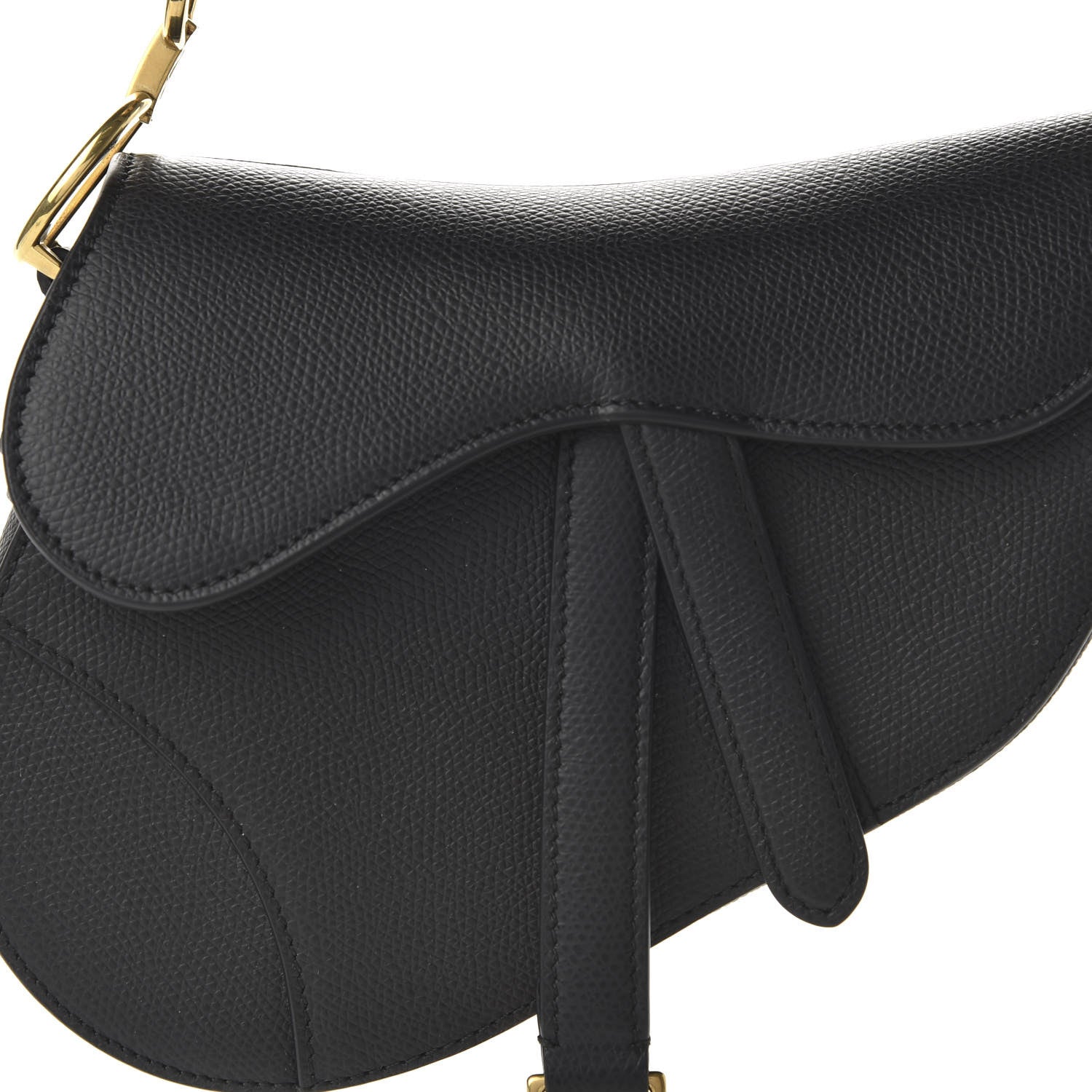 Christian Dior Grained Calfskin Mini Saddle Bag Black 9 of 9