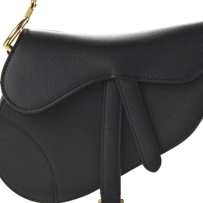 Christian Dior Grained Calfskin Mini Saddle Bag Black 9 of 9