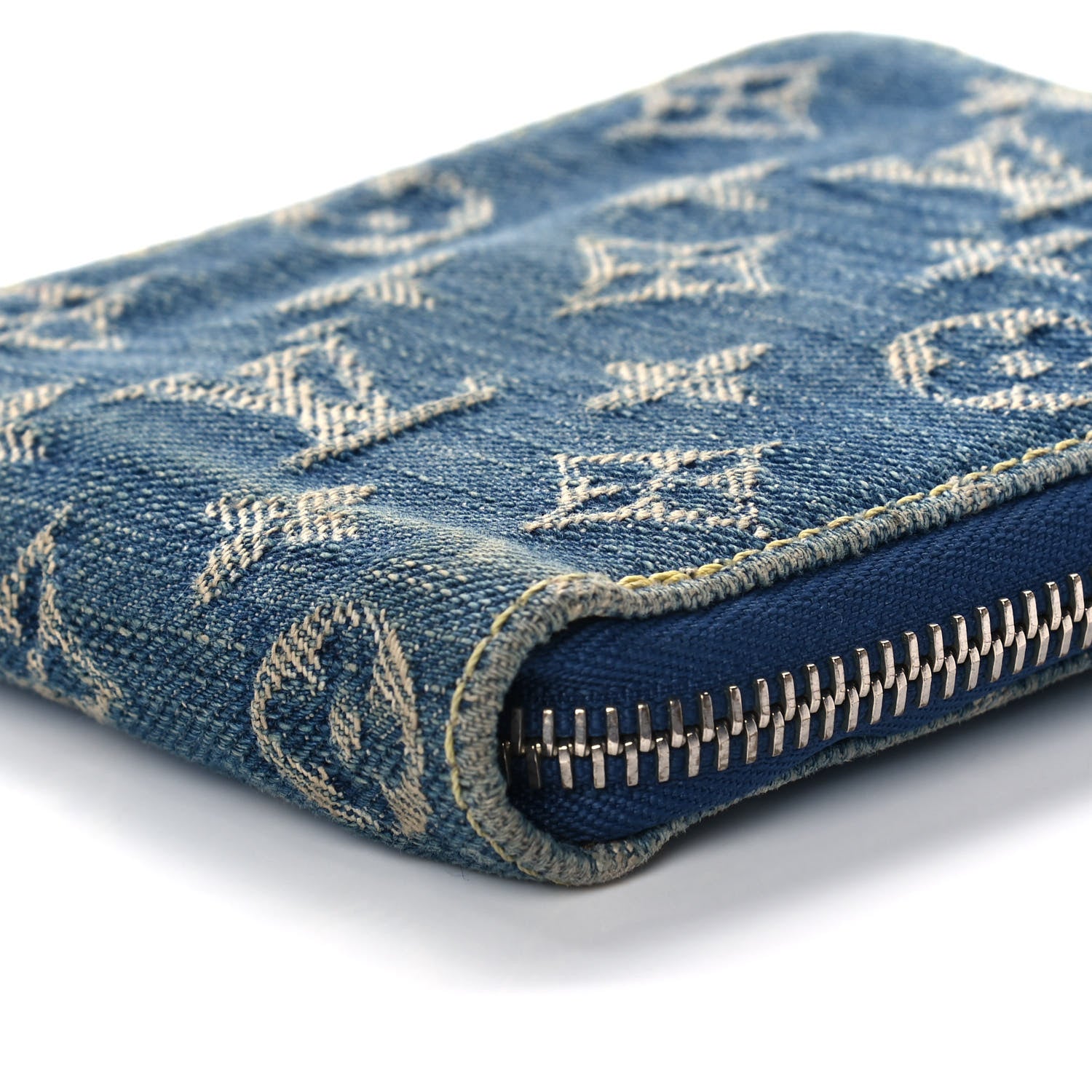 Louis Vuitton Denim Zip Compact Wallet Blue 8 of 11