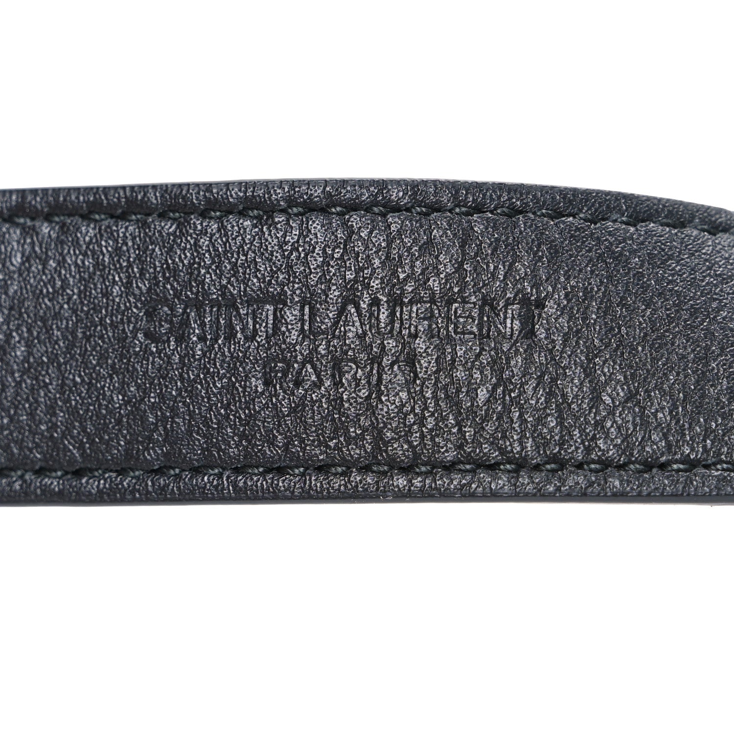 Saint Laurent Suede Monogram Cassandre Extra Thin Square Buckle Belt 85 34 Black 5 of 6