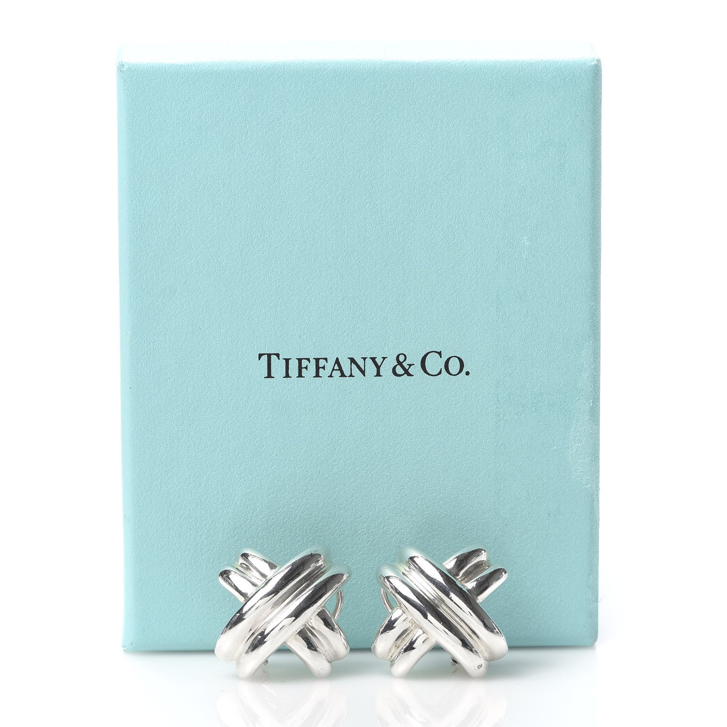 Tiffany Sterling Silver Signature X Earrings 6 of 6