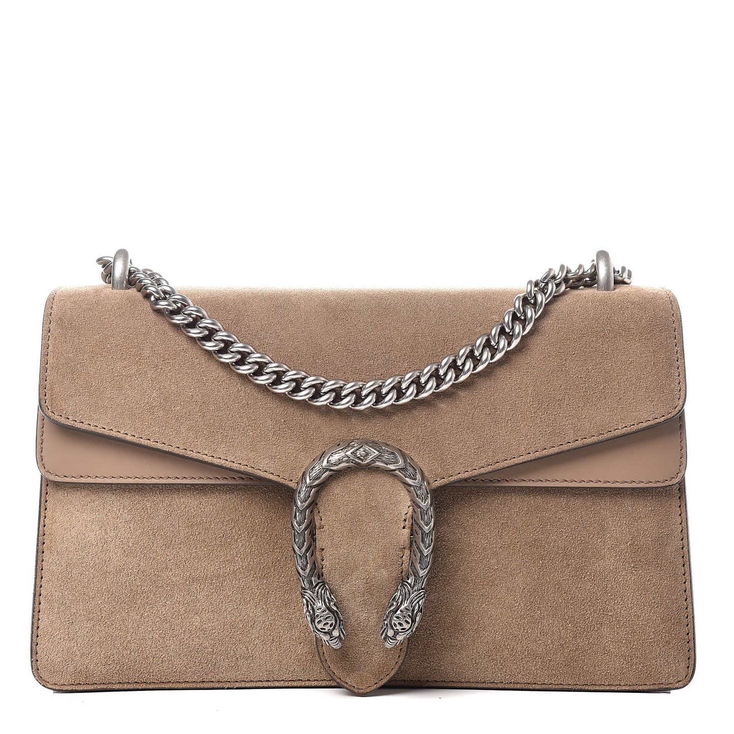 Suede Small Dionysus Shoulder Bag Taupe