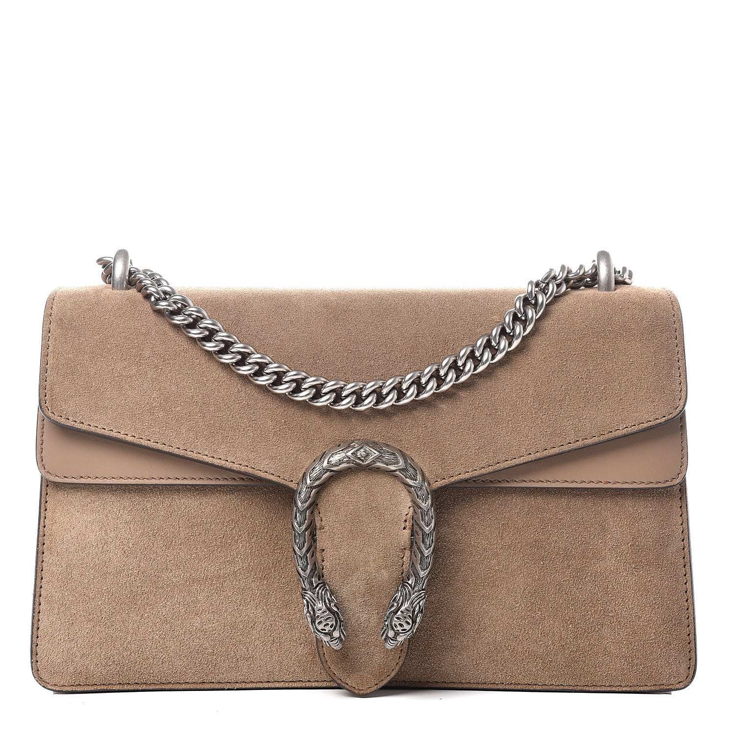 Gucci Suede Small Dionysus Shoulder Bag Taupe 1 of 9