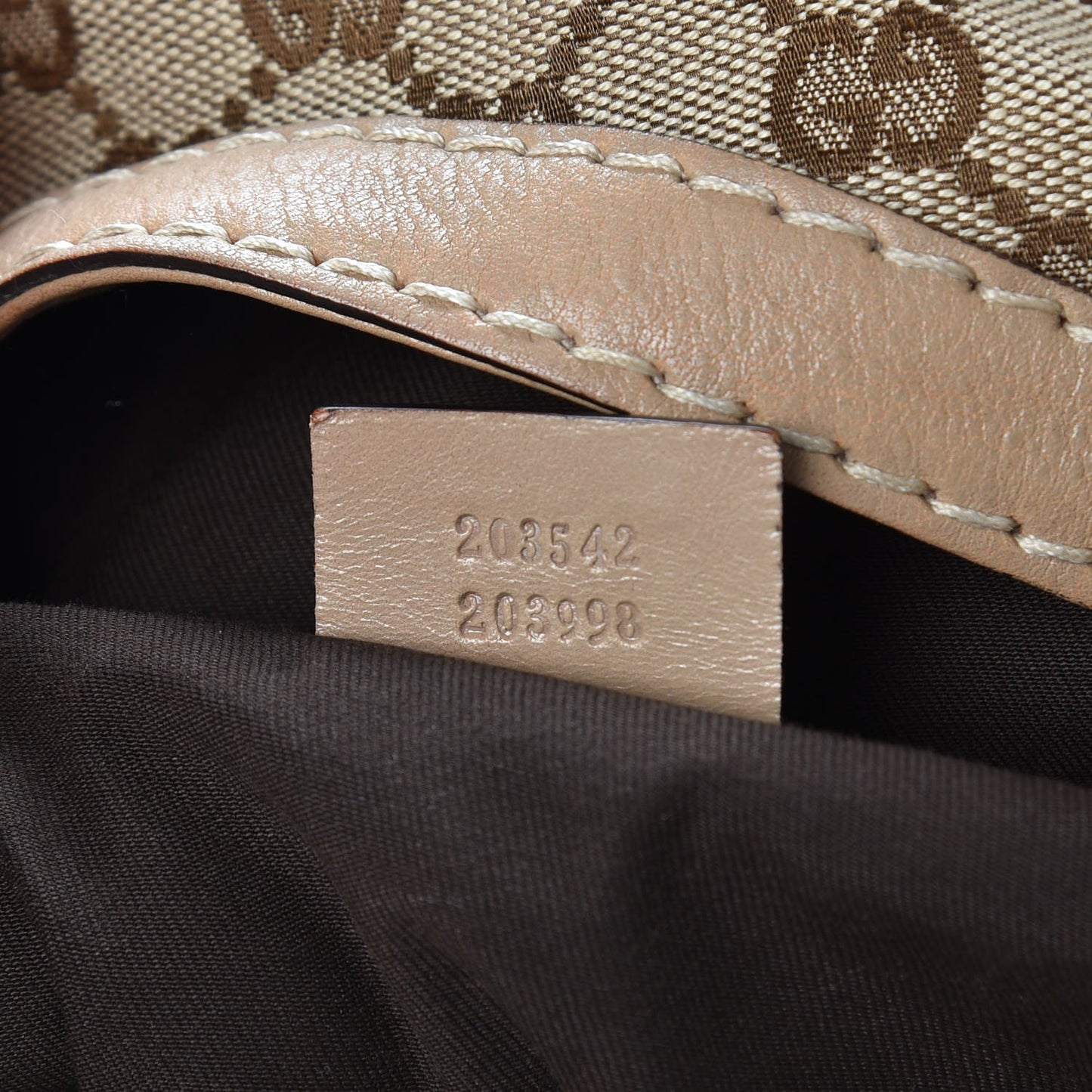 Monogram Large Jockey Hobo Beige