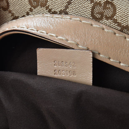Gucci Monogram Large Jockey Hobo Beige 7 of 7
