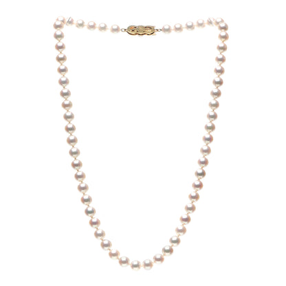 Mikimoto 18K Yellow Gold Akoya Pearl 6-6.5mm Strand Necklace 16" 3 of 4