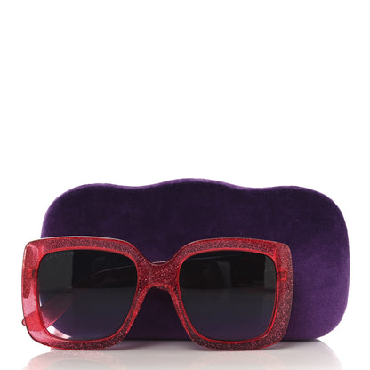 Gucci Acetate Square Frame Glitter GG0141S Sunglasses Pink 8 of 8