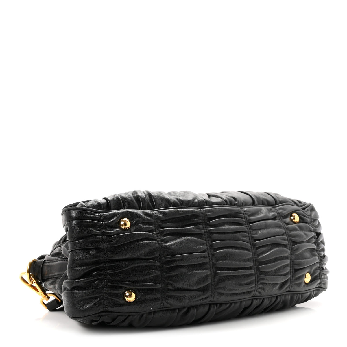 Nappa Gaufre Shopping Satchel Black
