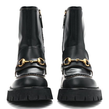 Gucci Cordovan Lux Womens Harald Horsebit 25mm Platform Boots 38.5 Black 2 of 11