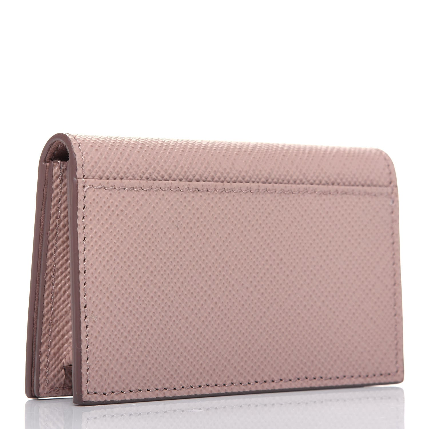 Prada Saffiano Metal Business Card Holder Cipria 3 of 11