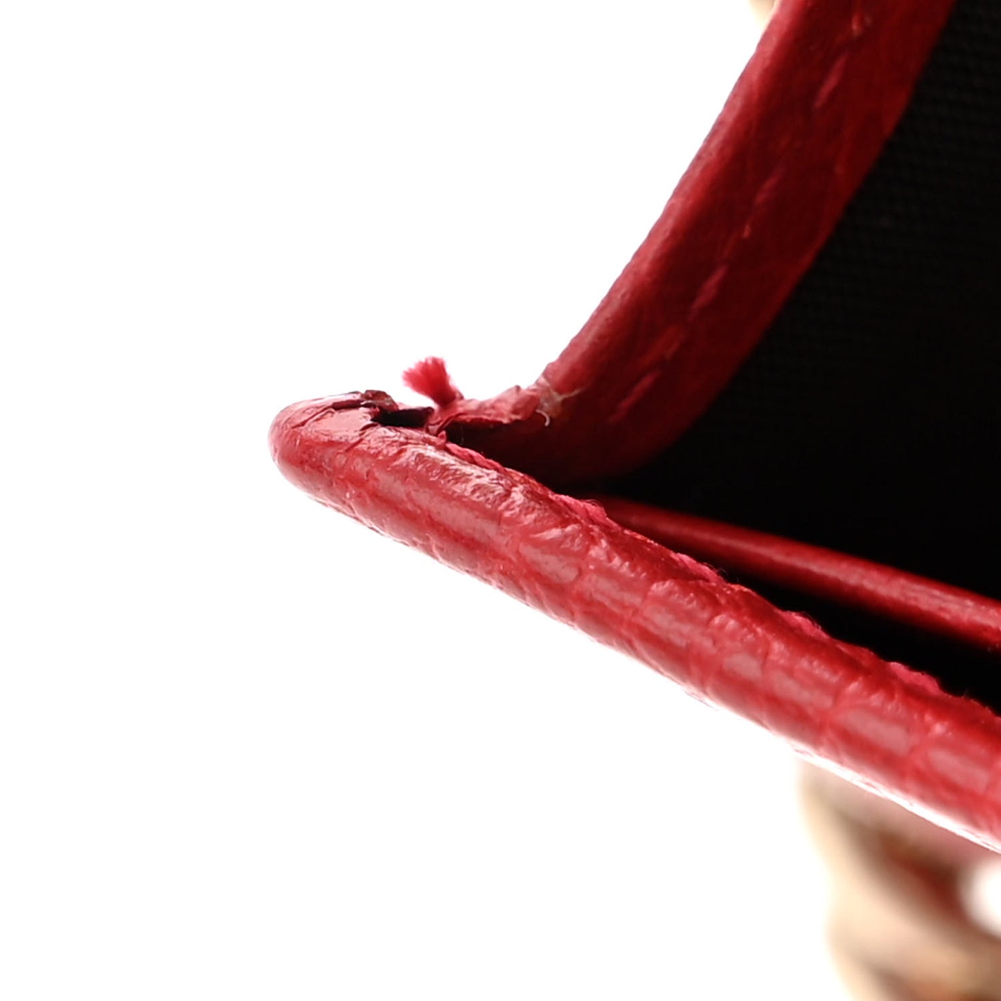 Dollar Calfskin Interlocking G Chain Wallet Red