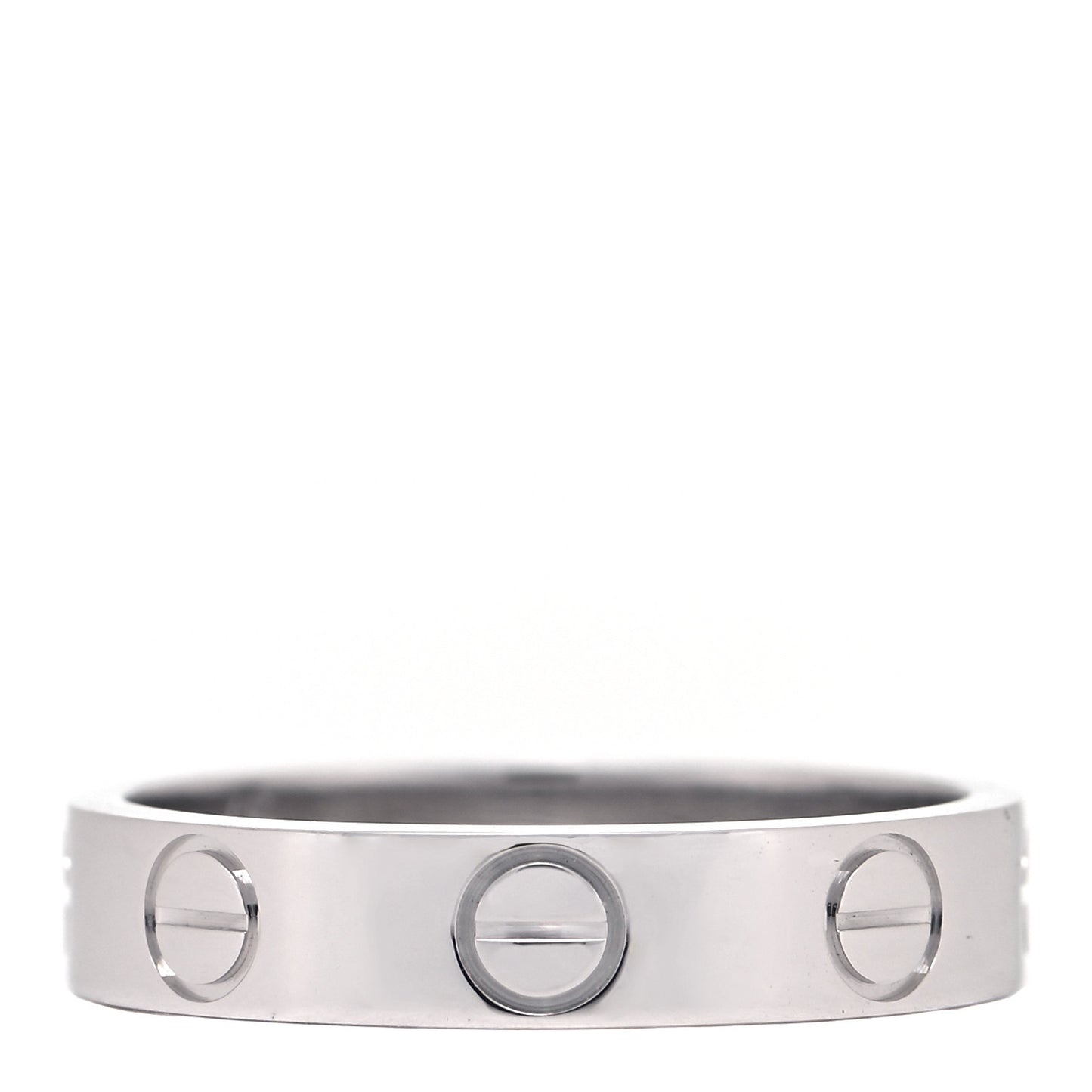 18K White Gold 3.5mm LOVE Wedding Band Ring 46 3.75