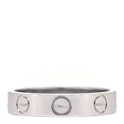 Cartier 18K White Gold 3.5mm LOVE Wedding Band Ring 46 3.75 1 of 4
