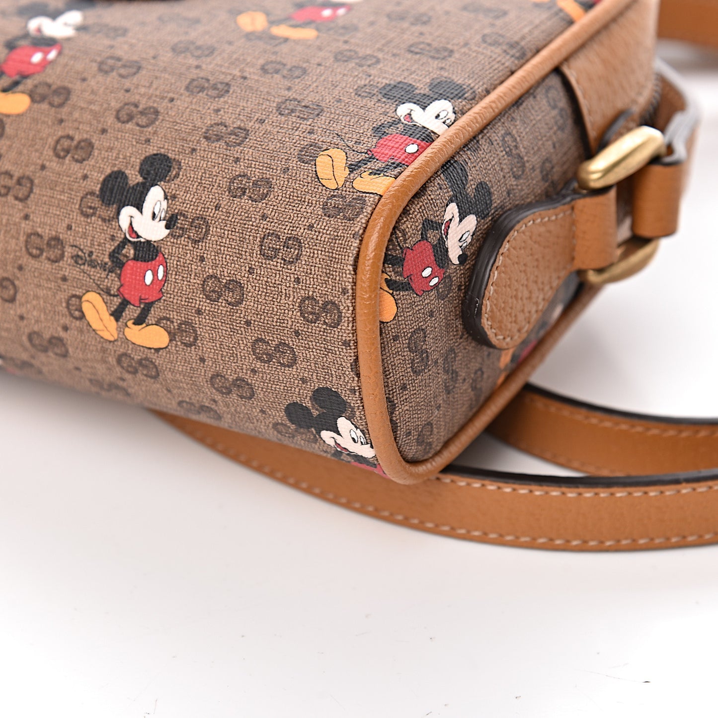 X DISNEY Mini Vintage GG Supreme Monogram Mickey Mouse Shoulder Bag Beige Vintage Sun Oil