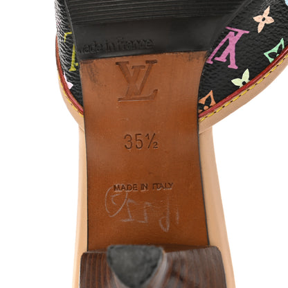 Louis Vuitton Monogram Multicolor Sandal Mule 35.5 Black 6 of 10