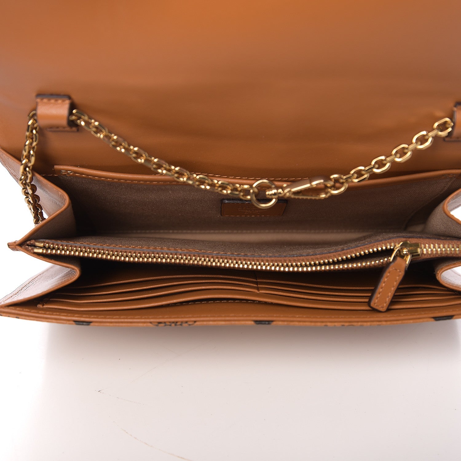 MCM Visetos Medium Patricia Wallet On Chain Cognac 4 of 8