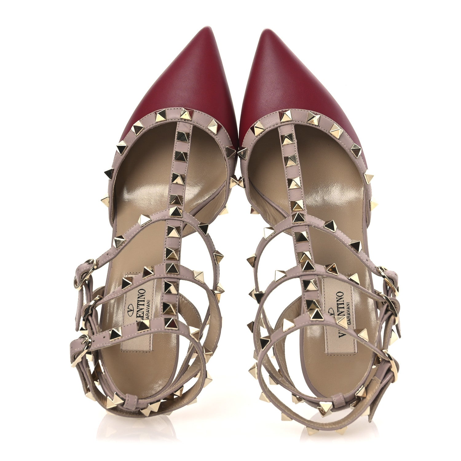 Valentino Garavani Nappa Rockstud Ankle Strap 65mm Pumps 37 Scarlet Poudre 2 of 11