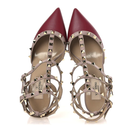 Valentino Garavani Nappa Rockstud Ankle Strap 65mm Pumps 37 Scarlet Poudre 2 of 11