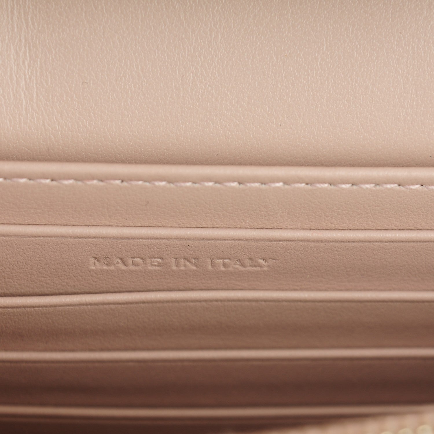 Saint Laurent Calfskin Crocodile Embossed Monogram Sunset Chain Wallet Soft Nude 7 of 7