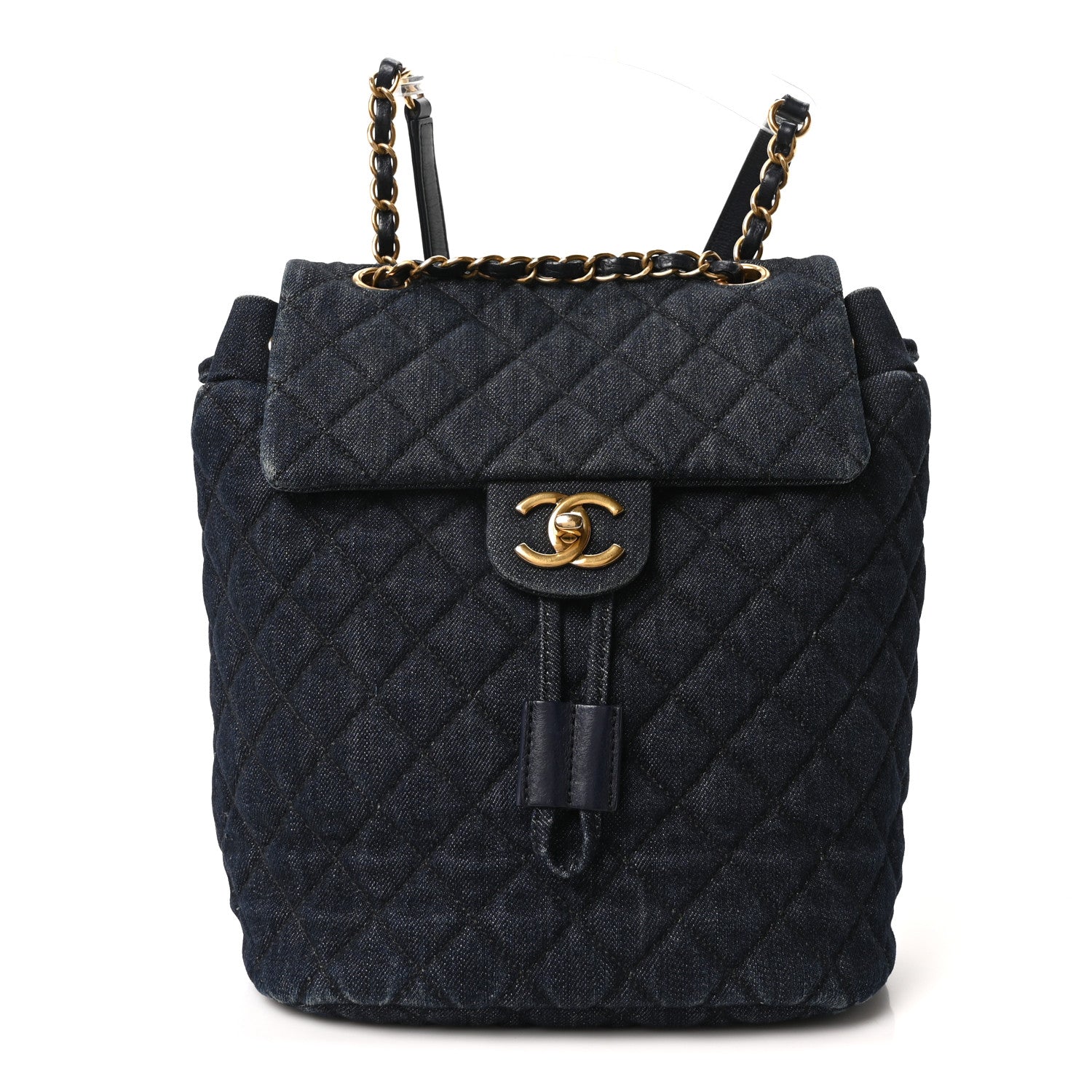 Chanel Washed Denim Quilted Small Urban Spirit Backpack Dark Blue 1 of 11