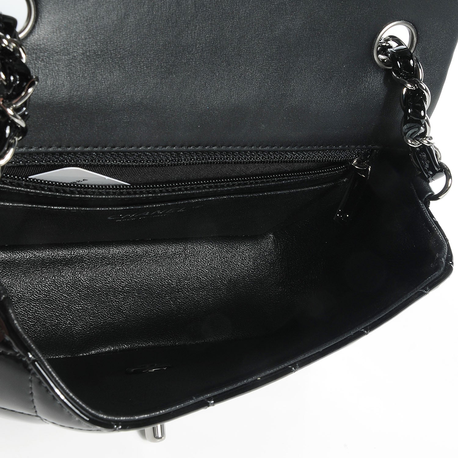Chanel Patent Quilted Mini Flap Black 7 of 9