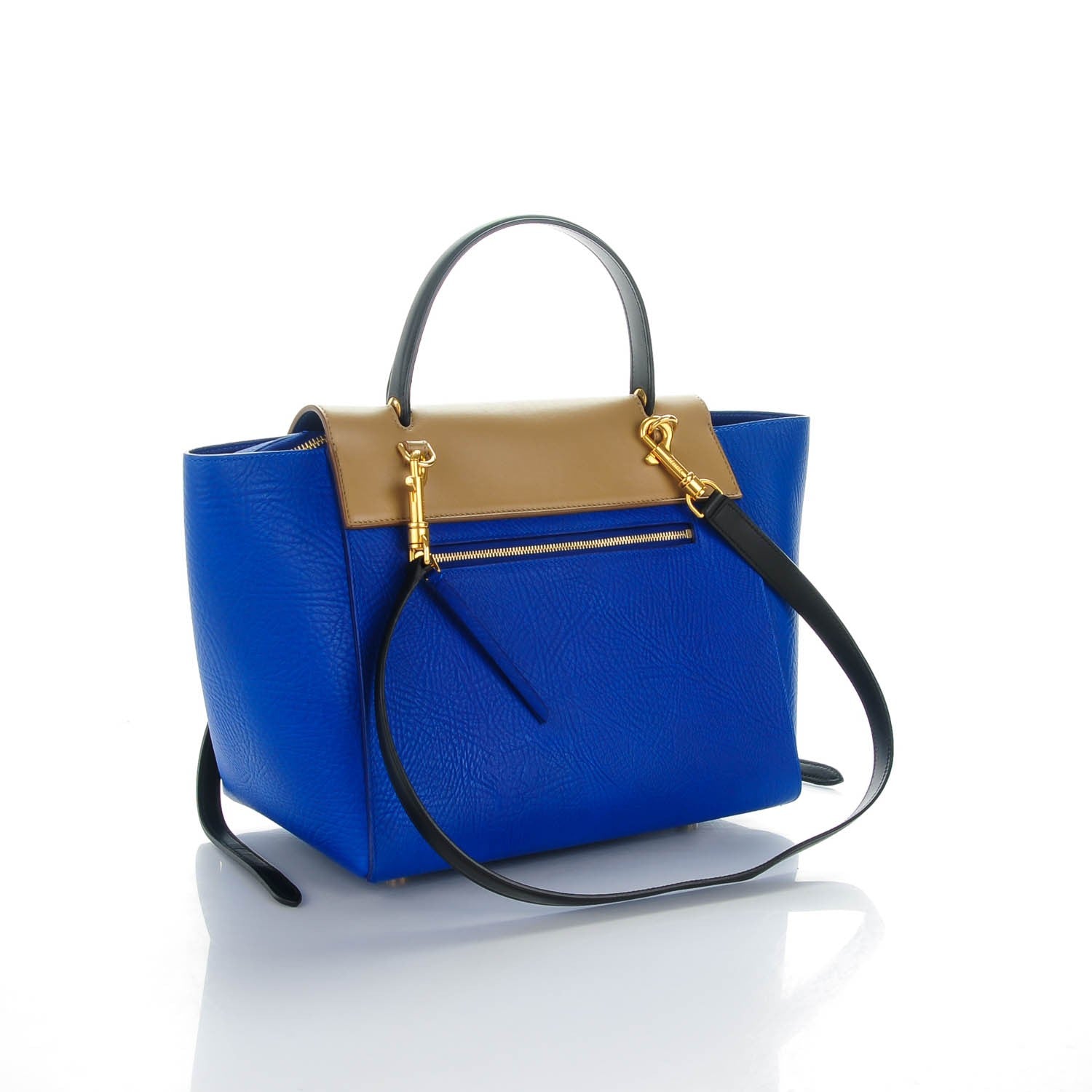 Celine Elephant Calfskin Mini Tri-Color Belt Bag Indigo 3 of 8