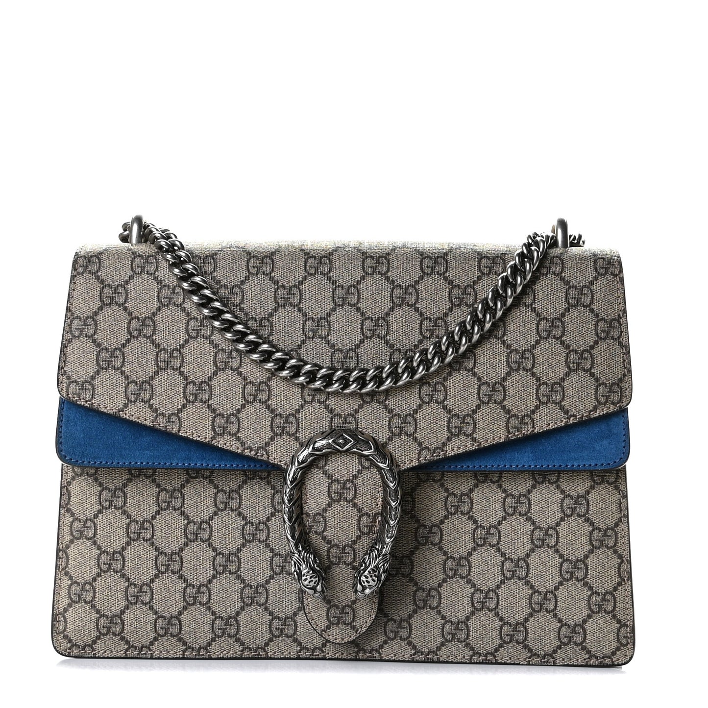 GG Supreme Monogram Medium Dionysus Shoulder Bag Blue