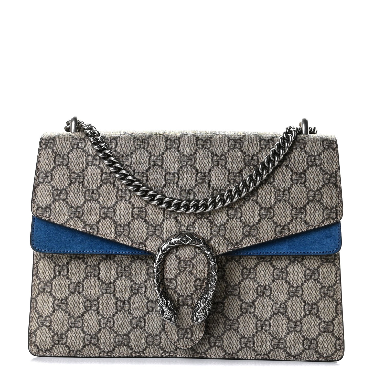 Gucci GG Supreme Monogram Medium Dionysus Shoulder Bag Blue 1 of 8