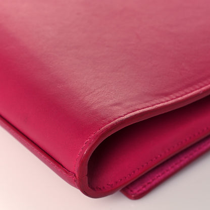 Saint Laurent Calfskin Classic Y Ligne Clutch Fuchsia 11 of 20