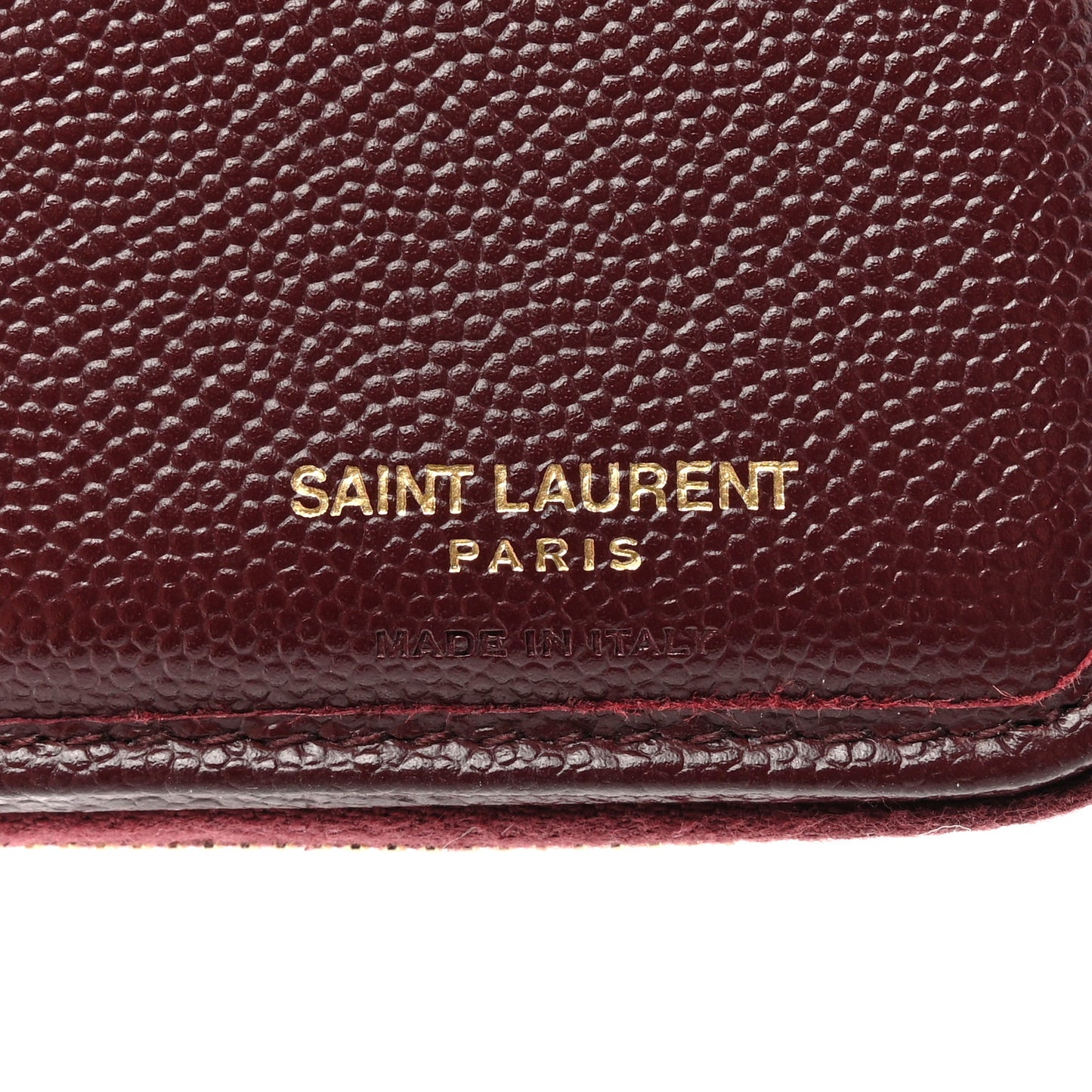 Grain De Poudre Matelasse Chevron Monogram Compact Zip Around Wallet Bordeaux
