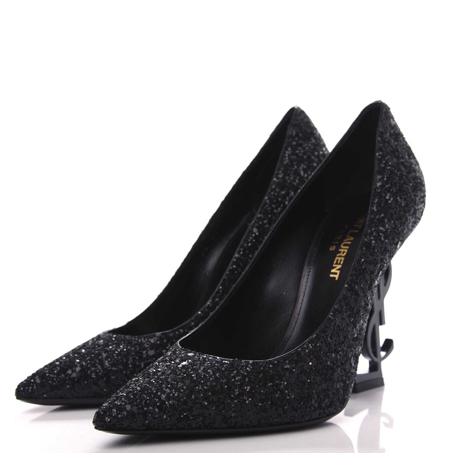Saint Laurent Glitter Opyum 100 Pumps 36 Black 3 of 11