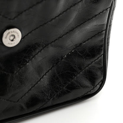 Saint Laurent Crinkled Calfskin Matelasse Monogram Medium Niki Chain Satchel Black 11 of 11