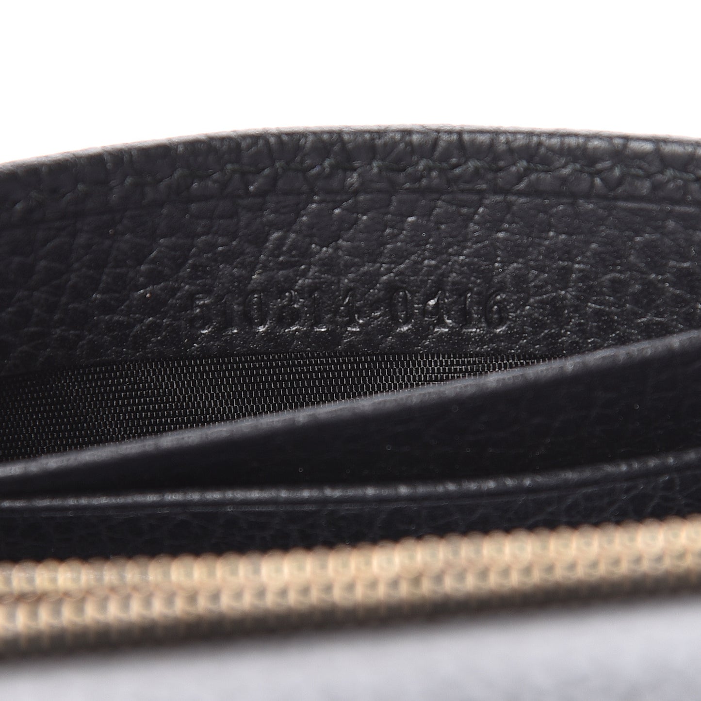 Dollar Calfskin Interlocking G Chain Wallet Black