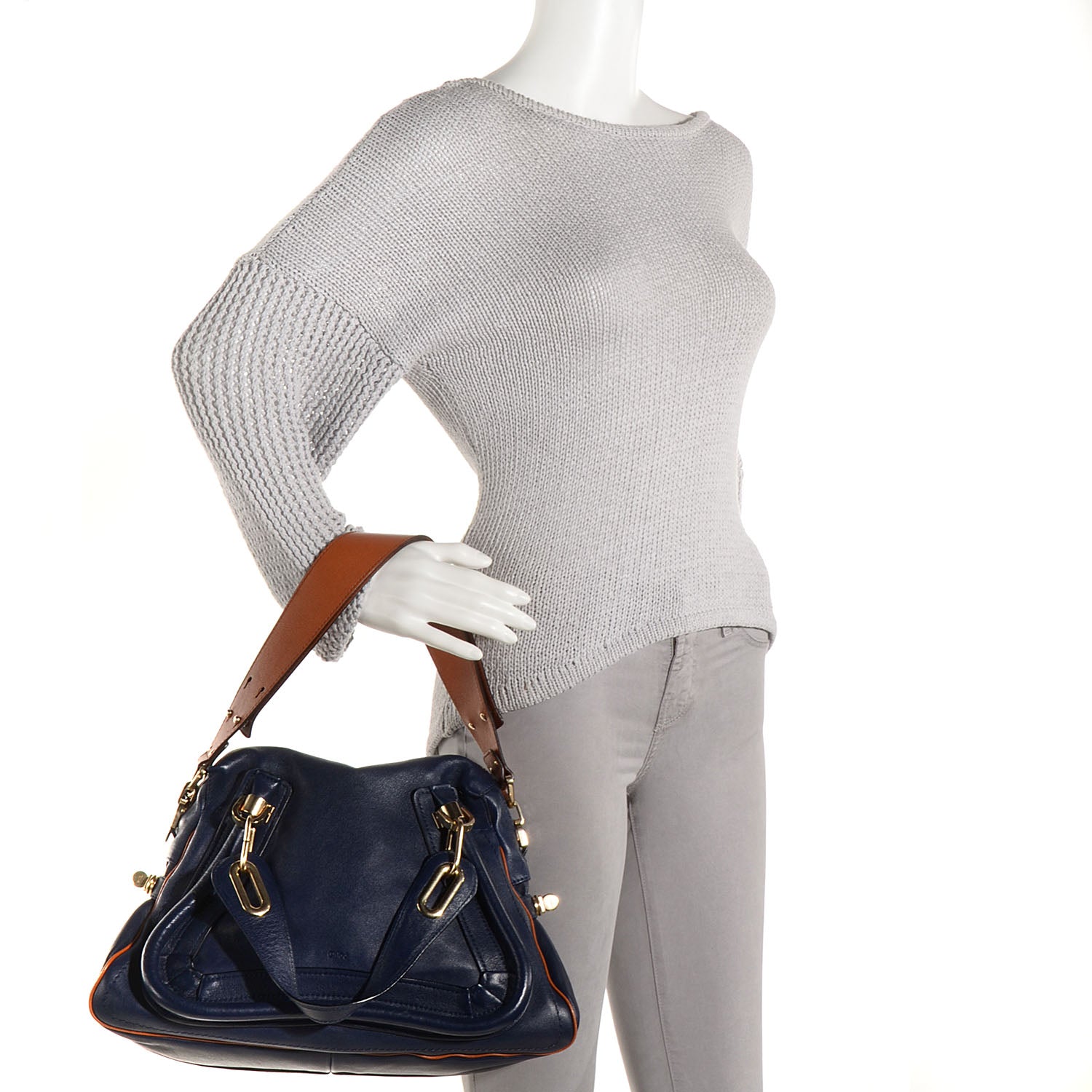 Chloe Calfskin Medium Military Paraty Blue 2 of 11