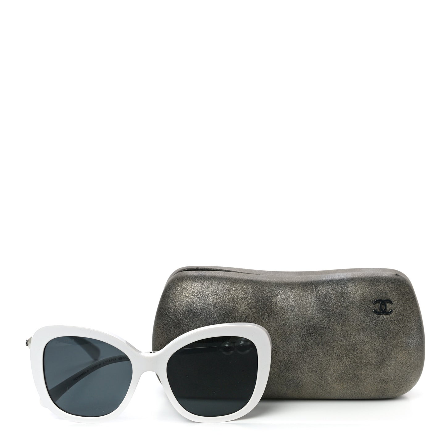 Acetate Butterfly Winter Pearl Sunglasses 5339-H White