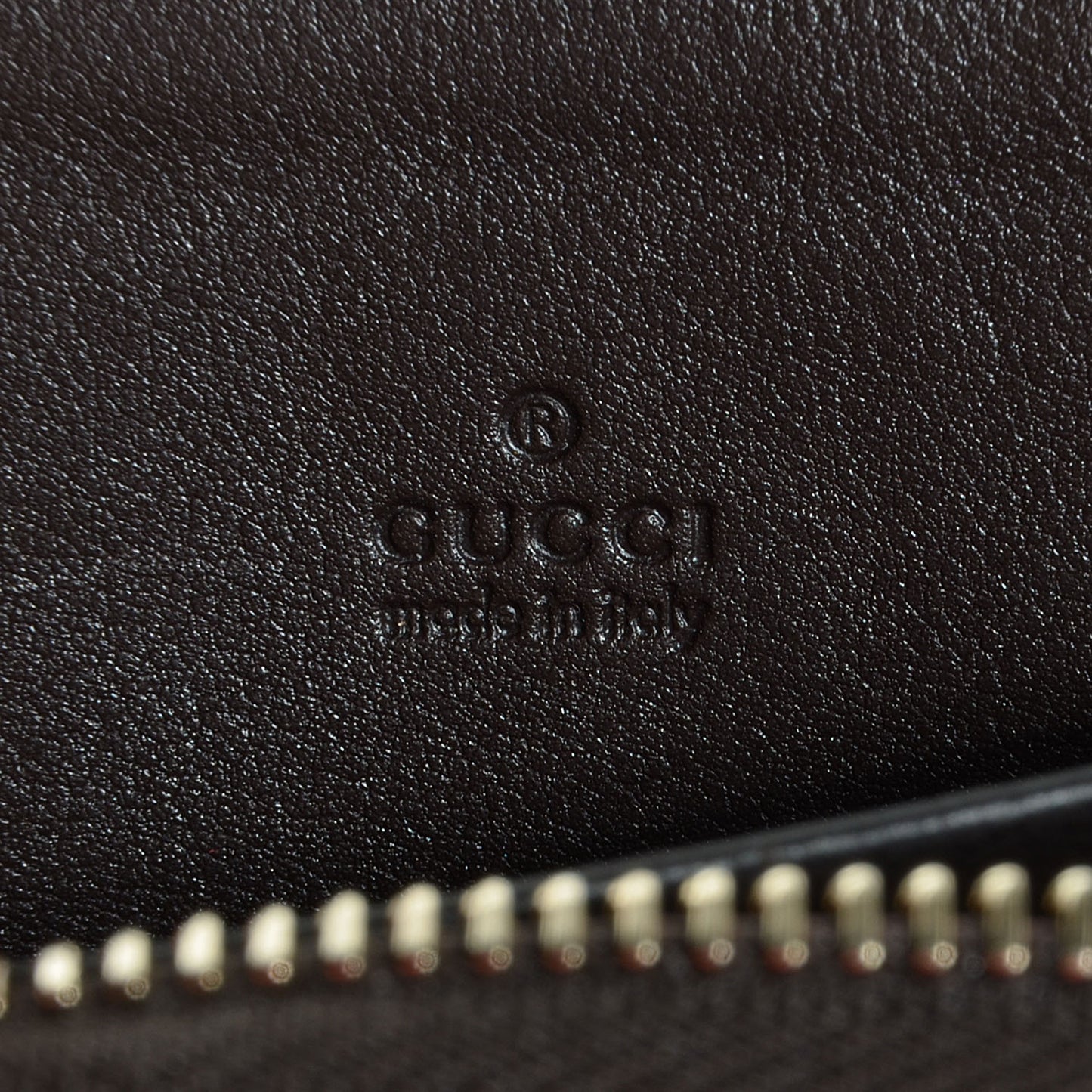 Monogram Zip Around Card Case Brown