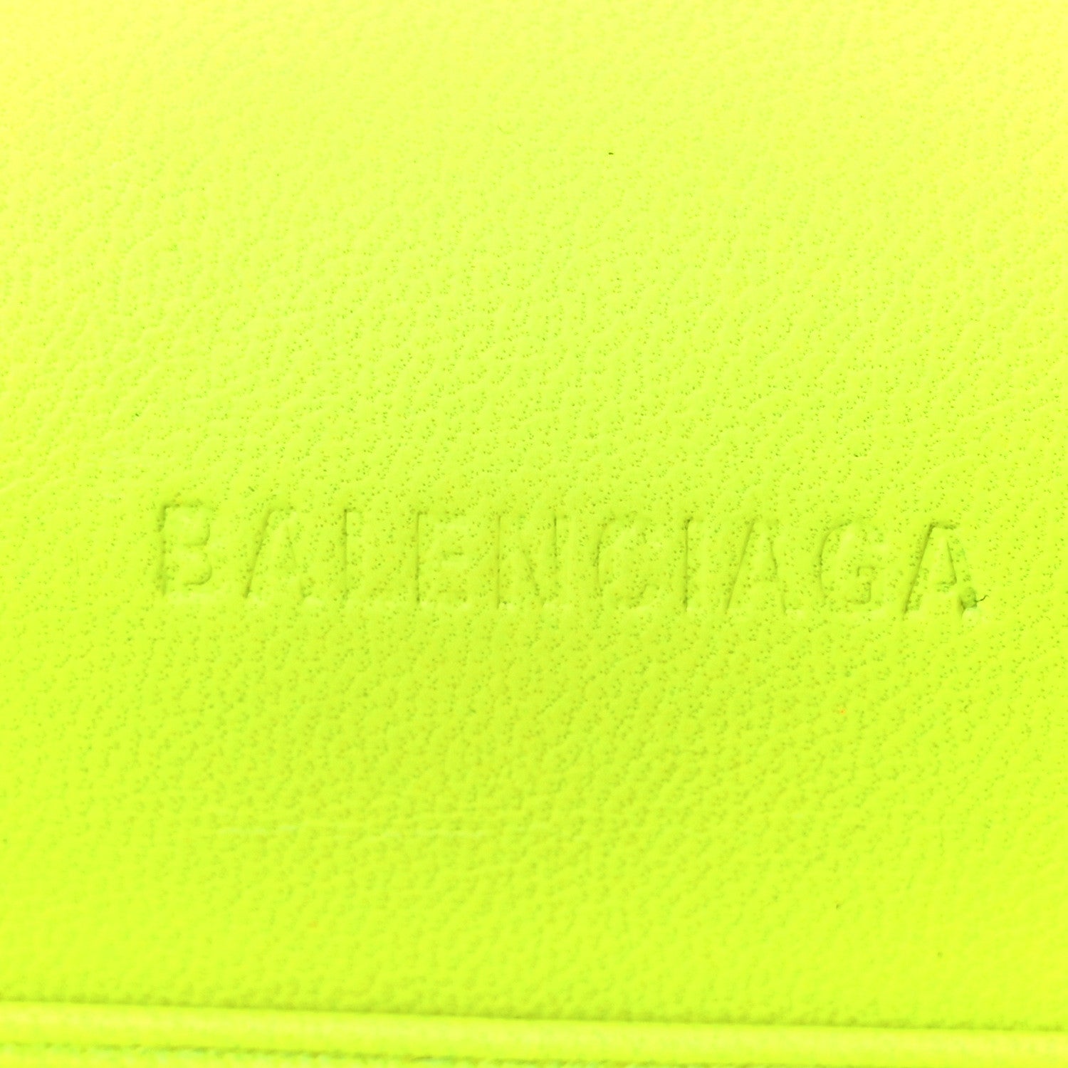 Balenciaga Grained Calfskin Embossed Car Flap Bag Fluo Yellow 11 of 17