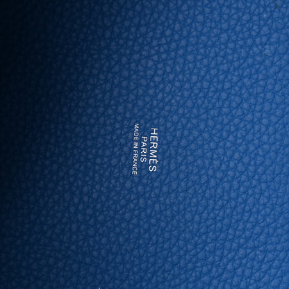 Hermes Taurillon Clemence Picotin Lock 18 PM Bleu Zellige 5 of 9