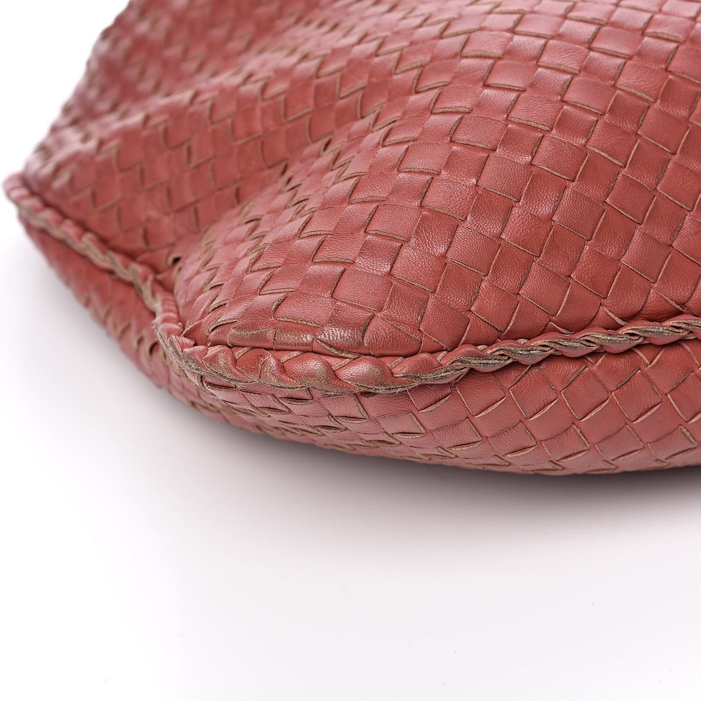 Nappa Intrecciato Large Veneta Hobo Brique