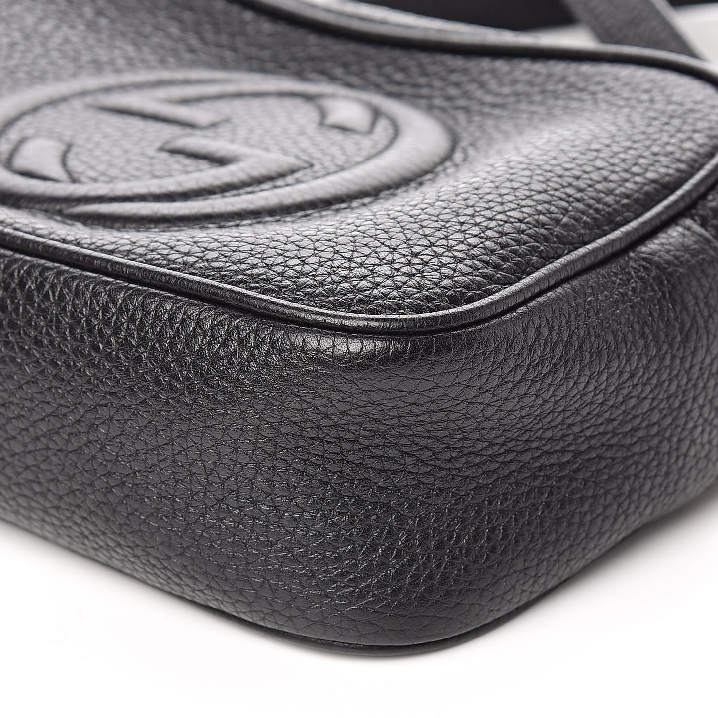 Pebbled Calfskin Mini Soho Disco Bag Black