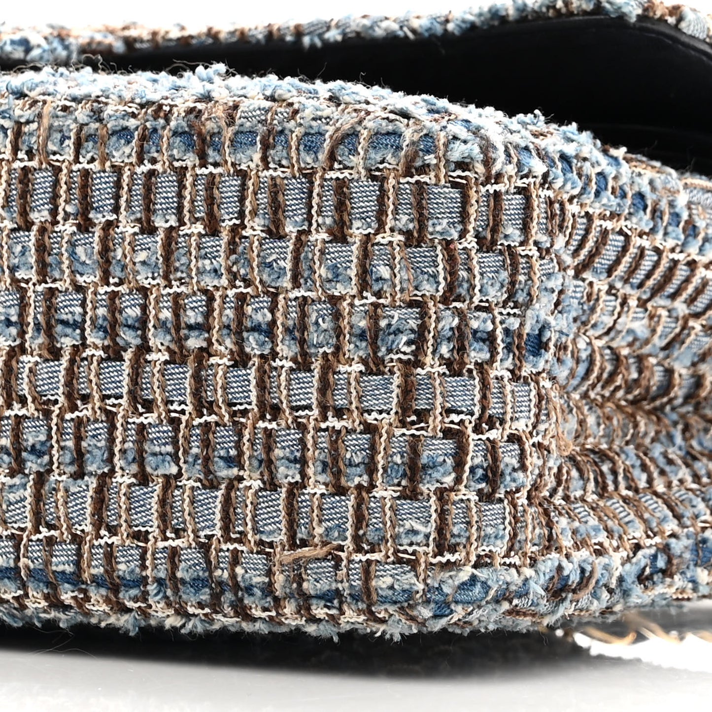 Tweed Medium Double Flap Blue Multicolor