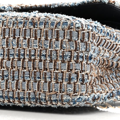 Chanel Tweed Medium Double Flap Blue Multicolor 9 of 16
