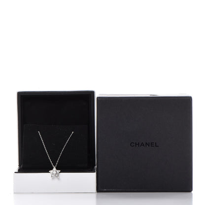Chanel 18K White Gold Diamond Small Comete Geode Pendant Necklace 6 of 12